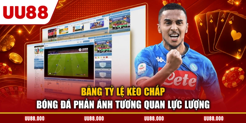 Bảng tỷ lệ kèo chấp bóng đá phản ánh tương quan lực lượng