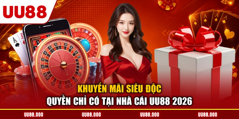 Khuyến mãi siêu độc quyền chỉ có tại nhà cái UU88 2026