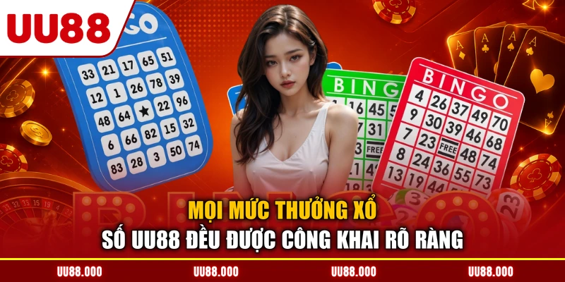 Mọi mức thưởng xổ số UU88 đều được công khai rõ ràng